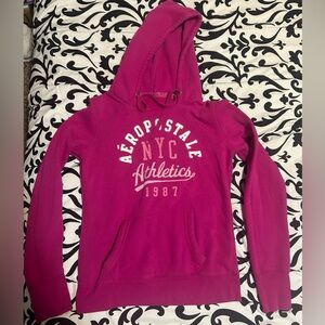 Aeropostale pink hoody sweater kids-size l